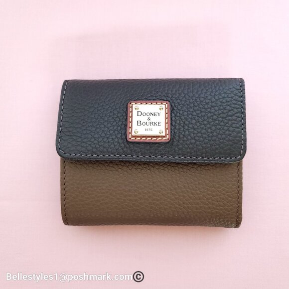 DOONEY & BOURKE Colorblock Small Flap Pebbled Leather Credit Card Bifold Wallet - Picture 5 of 16
